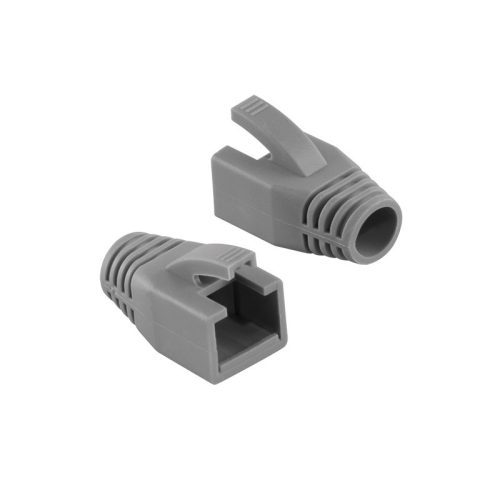 Logilink RJ45 feszültségmentesítő védőburkolat, 8 mm, szürke, 50 db