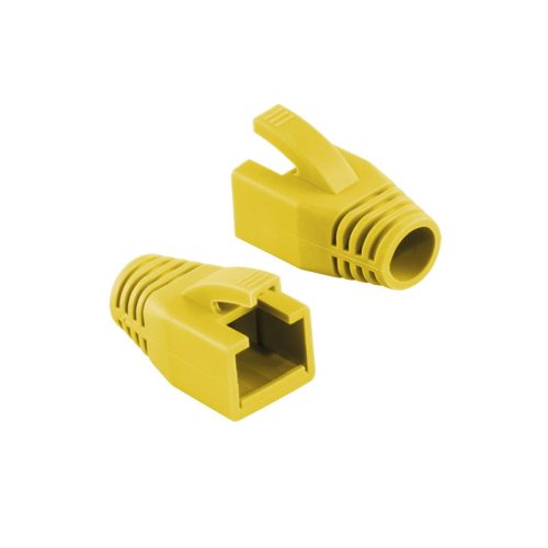 Logilink RJ45 feszültségmentesítő védőburkolat, 8 mm, sárga, 50 db