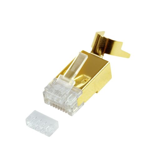 Logilink RJ45 moduláris csatlakozó, Cat.8.1/Cat.6A, árnyékolt, aranyozott, 10 db