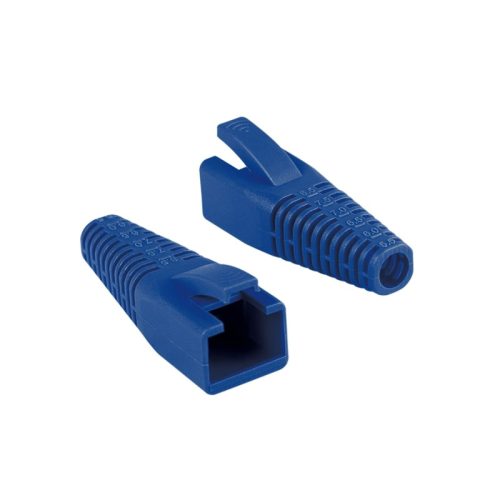 LogiLink RJ45 dugós feszültségmentesítő bakancs, vágható, 5,5 5,8 mm, kék, 50 db.