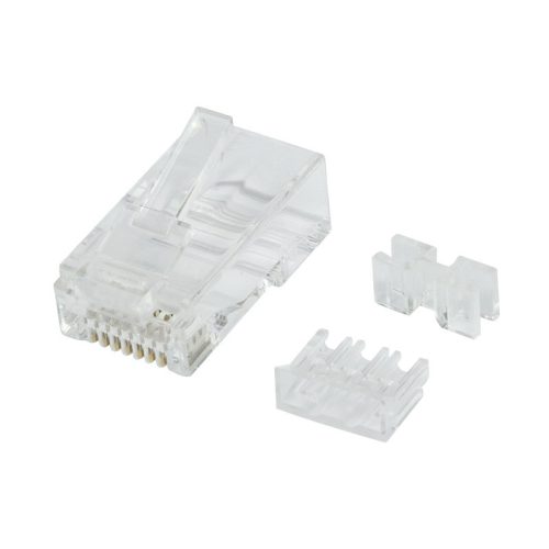 Logilink RJ45 moduláris csatlakozó, Cat.6A, árnyékolatlan, vezetőlappal, 50 db