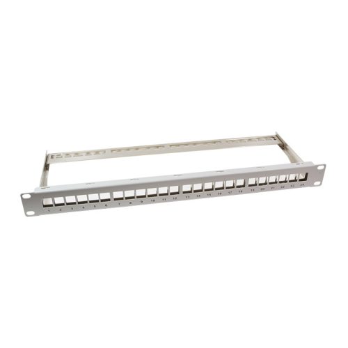 Logilink 19" Patch panel 24 Keystone jack csatlakozóhoz, 1U, szürke