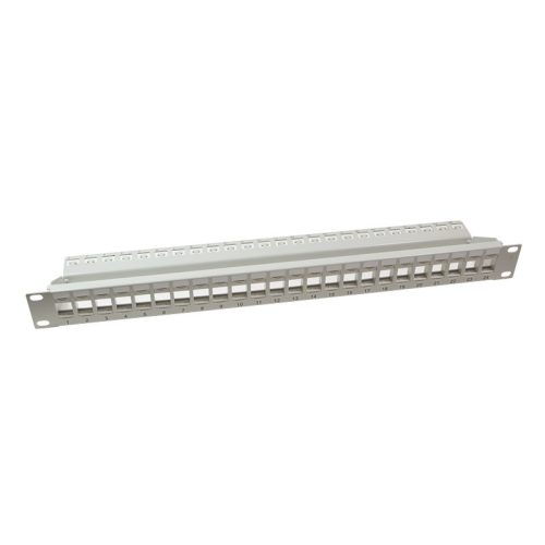 Logilink 19" Patch panel 24 Keystone jack csatlakozóhoz, 1U, szürke