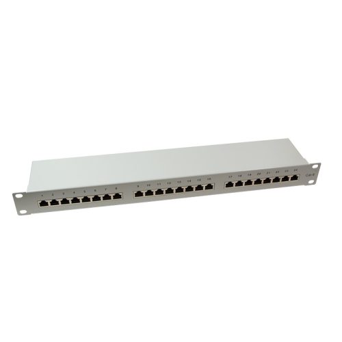 Logilink Cat.6 Patch Panel 24-port 19" STP, szürke, EconLinie,