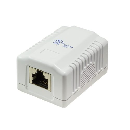 Logilink Cat.6A aljzat 1 x RJ45, fehér