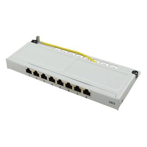 Logilink Cat.6 Patch Panel 8-port mini asztali, STP, szürke, szürke