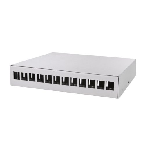 Logilink Consolidation point box 12-port, asztali/falra/sínre szerelheto, szürke