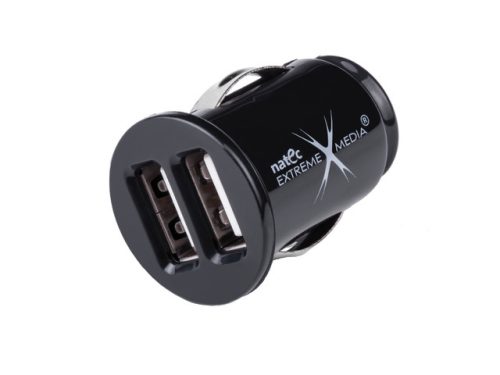 Extreme Media Autós tölto 2xUSB (12/24V - 2A), fekete