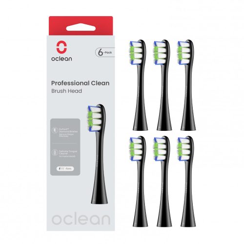 Oclean Professional clean fogkefe fej (6db) fekete