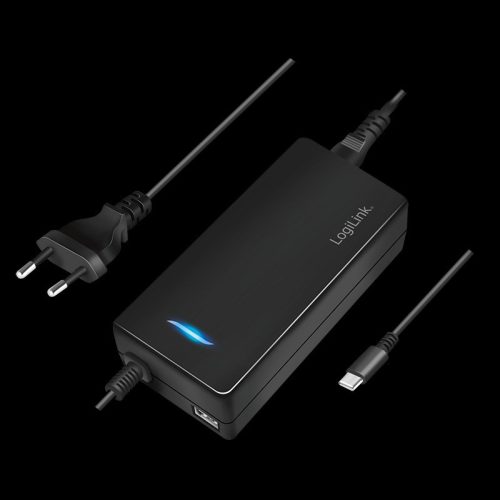 Logilink USB-C asztali töltő 2 eszközhöz, 1x USB-C PD és USB-A, 112 W