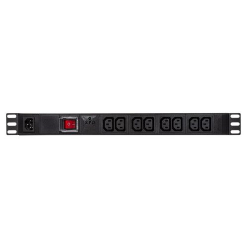 Logilink 19" PDU 8-as IEC320 C13, túlfeszültség-védelemmel és kapcsolóval