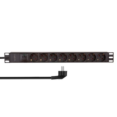 Logilink 19" PDU 8-utas, túlfeszültség-védelemmel