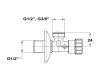 Mofém 1/2"-1/2" Sarokszelep    15/#