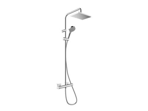 Hansgrohe Vernis Shape Showerpipe 230, 1 Jet, Termosztáttal, Króm