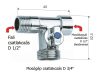 Remer Összekötőcsap 1/2" Kb 3/4 Leágazás