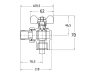 1" Kb Hollandis Sarok Golyóscsap Remer   5/40#