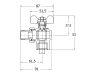 1/2" Kb Hollandis Sarok Golyóscsap Remer 10/80#