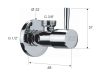 Remer Minimal Sarokszelep 1/2"-3/8"