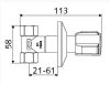 Schell 1/2" Csempeszelep