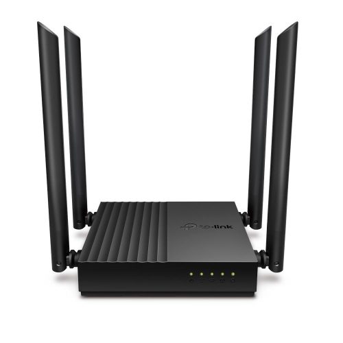 TP-Link Wireless Router Dual Band AC1200 Archer C64, beltéri, asztali, 2.4 GHz / 5 GHz, 400 Mbps, 867 Mbps, 802.11a/b/g/n/ac, Gigabit LAN port 4 db