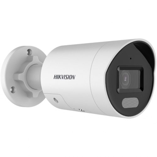 Hikvision Smart Hybrid Light IP kamera. 8 Mpx-es, kültéri, kompakt, 2,8 mm fix objektív, valós WDR, hibrid fény, VCA, ob