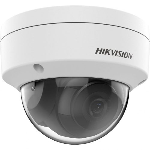 Hikvision IP kamera. 4 Mpx-es, kültéri, dome, 4 mm fix objektív, valós WDR, VCA, beépített mikrofon, IK10, microSD, PoE