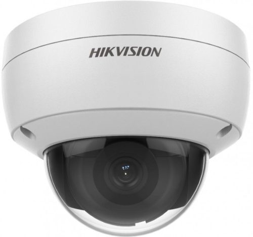 Hikvision AcuSense IP kamera. 4 Mpx-es, kültéri, dome, 4 mm fix objektív, valós WDR, VCA, objektumazonosítás, IK10, micr