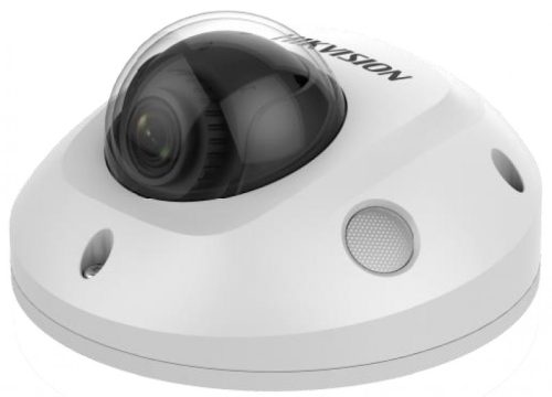 Hikvision IP kamera. 4 Mpx-es, kültéri, mini dome, 2,8 mm fix objektív, valós WDR, VCA, objektumazonosítás, IK08, PoE