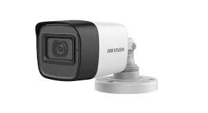 Hikvision Analóg HD kamera. 2 Mpx-es, kültéri, kompakt, 2,8 mm fix objektív, beépített mikrofon