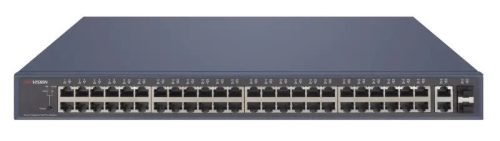 Hikvision DS-3E1552P-SI PoE Switch, beltéri, 19” rackbe szerelhető, 802.3af/at, Smart menedzsment, PoE port 48, Gigabit