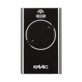   FAAC 7870071 2 csatornás adó, fekete, kompatibilis XF433, RP 433 SLH és RP2 433 SLH vevőkkel, 434MHz, ugrókódos