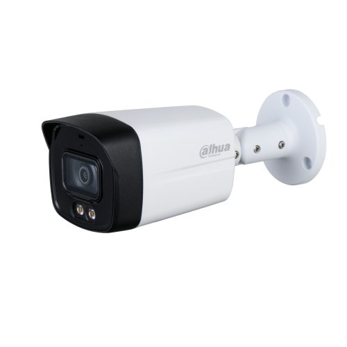 Dahua Lite Analóg HD kamera. 5 Mpx-es, kültéri, kompakt, 3,6 mm fix objektív, hibrid fény, beépített mikrofon
