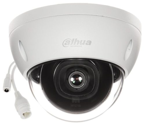 Dahua Entry IP kamera. 5 Mpx-es, kültéri, dome, 2,8 mm fix objektív, IK10, PoE