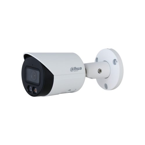 Dahua WizSense IP kamera. 5 Mpx-es, kültéri, kompakt, 3,6 mm fix objektív, valós WDR, hibrid fény, VCA, objektumazonosít