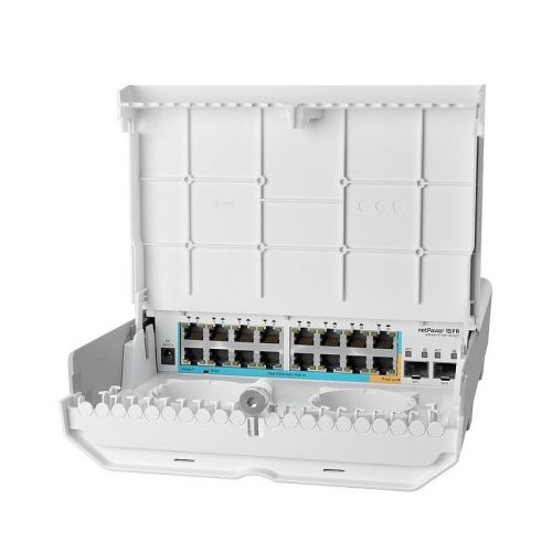 MikroTik kültéri switch CRS318-1FI-15FR-2S-OUT, kültéri, Web menedzsment, Controller szoftver, PoE port 15, Gigabit LAN port 16, SFP port 2