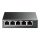 TP-Link SG105PE PoE+ Switch, beltéri, asztali, 802.3af/at, Smart menedzsment, PoE port 4, Gigabit LAN port 5