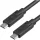 USB-C, USB hosszabító, fekete, 1 m