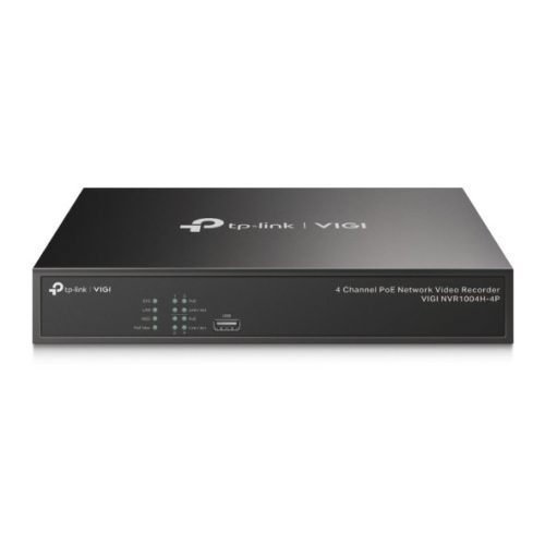 TP-Link 4 csatornás IP NVR, 8 Mpx, H.265, VCA, 1 HDD, 4K monitorkimenet