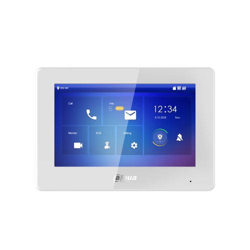 Dahua 2 vezetékes, IP kaputelefon beltéri egység, felületszerelt, szabadkézi, 7";"LCD, Touch, érintőképernyő