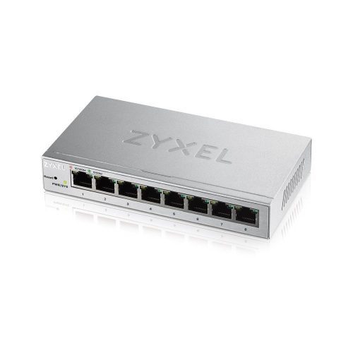 Zyxel GS1200-8 switch, beltéri, asztali, Web menedzsment, Gigabit LAN port 8