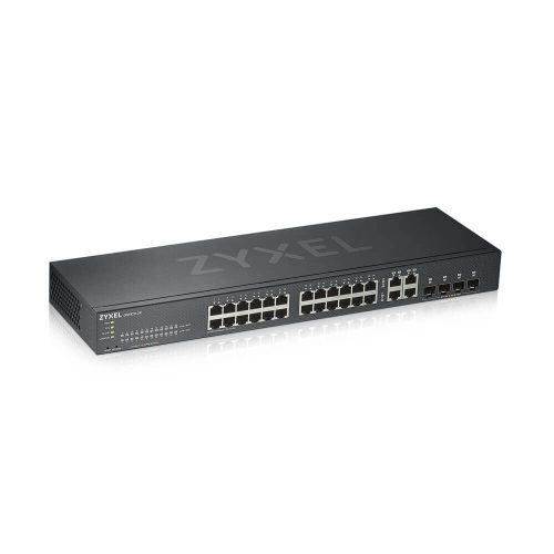 Zyxel GS1920-24V2 switch, beltéri, 19” rackbe szerelhető, Smart menedzsment, Gigabit LAN port 24, Uplink port 4, SFP port 4