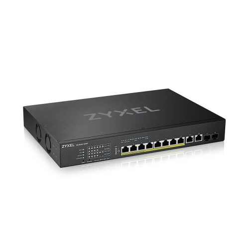 ZyXEL XGS1930-12HP Multi-Gigabit PoE Switch, beltéri, 19” rackbe szerelhető, 802.3af/at/bt, Smart menedzsment, PoE port 8, 2.5 Gigabit LAN port 8, Uplink port 4, SFP+ port 2