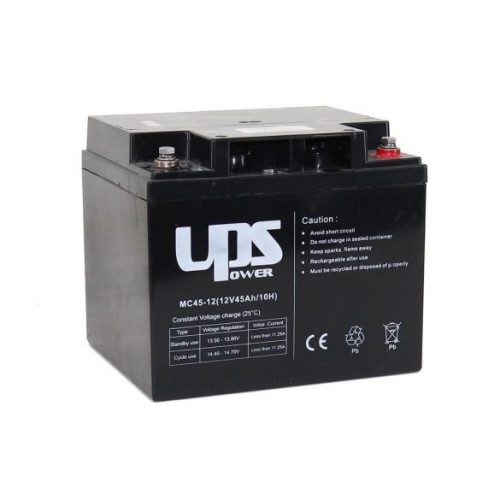 UPS akkumulátor, 12 V, 45 Ah, csavaros f8 (m6), ólom, 197 x 165 x 171 mm