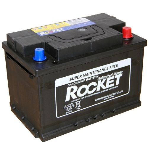 Rocket autó akkumulátor, 12 V, 78 Ah, normál saru 19,5 mm átmérő, 277 x 175 x 190 mm