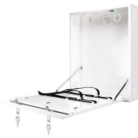   Pulsar, üres CCTV doboz, 532 x 651 x 135 mm, IP20, fém, CCTV rendszerekhez, tamper, zár, fehér