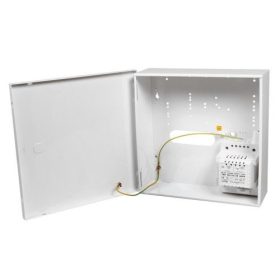   szerelt központdoboz, 254 x 254 x 90 mm, fém, Paradox rendszerekhez, transzformátor, előre fúrt lyukak, tamper, fehér