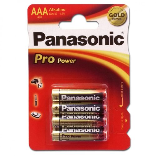 Panasonic 1,5 V AAA PRO POWER alkáli ceruzaelem 4 db