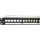 Moduláris 24 portos patchpanel 1U, fekete EXCEL 100-095, rackszekrény kiegészítő, beltéri