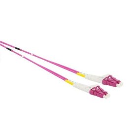   Excel OM4 2M LC-LC duplex patch kábel 50/125-VIOLET, patch kábel, beltéri, LC-LC, OM4, 2m