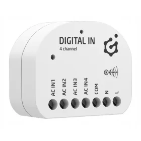   Grenton digitális bemeneti modul, süllyesztve szerelhető, Z-Wave vezeték nélküli kommunikáció